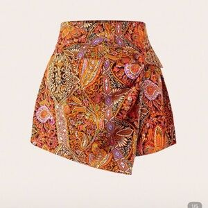 Vibrant Paisley Skort